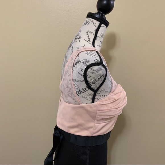 Jump 2pc Ruched Bow Back Pink Amd Black Mermaid Dress Size 5/6 - Picture 9 of 15